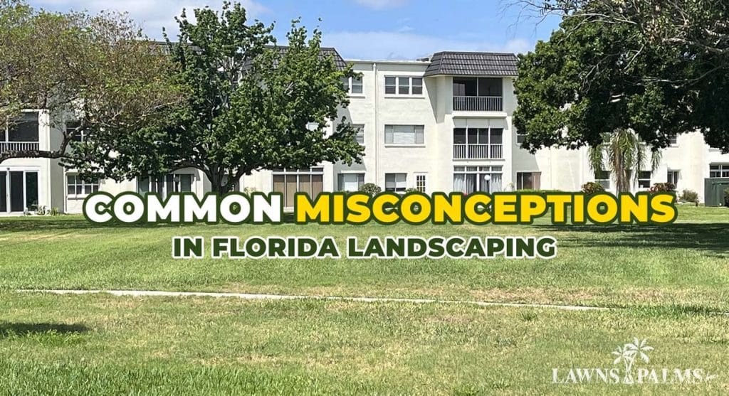 Large apartment complex landscape