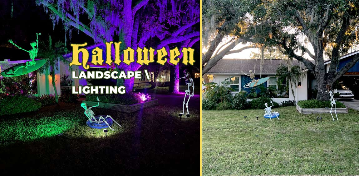 landscape with halloween decor