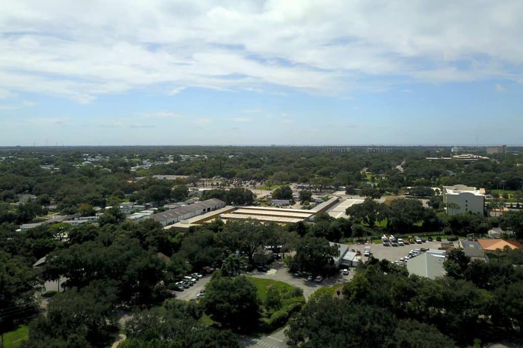 Drone shot of Largo, Fl