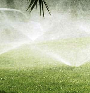 Irrigation with active sprinkler system