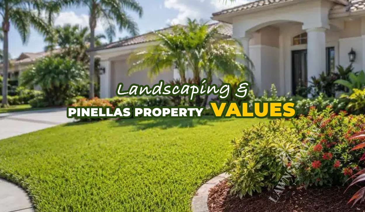 Well-maintained residential landscaping boosting curb appeal and property value in Pinellas County, Florida